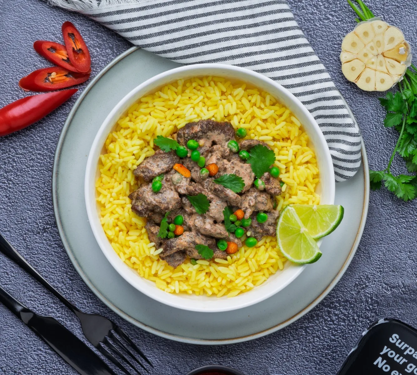 Gele rijst - Beef Curry